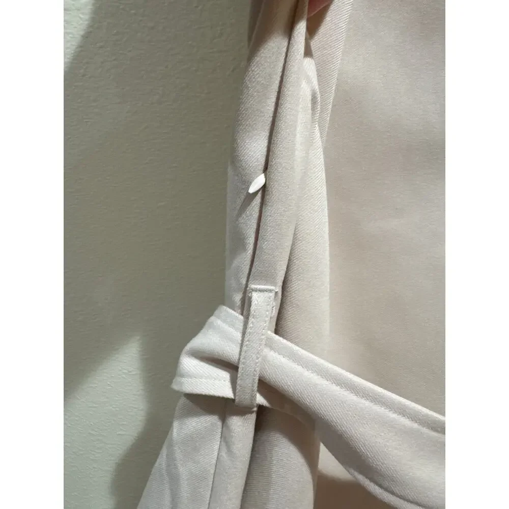 Molly Brecken Large Beige Puff Sleeve Belted Dress beige NEW - Picture 6 of 7